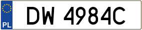 Trailer License Plate